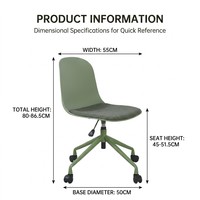 Conception compacte et peu encombrante, coque en plastique légère et durable, base 5 étoiles, moderne, étanche, multi-usages, pour la maison et le bureau, pivotant