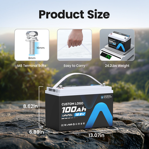 Baterai RV Lifepo4 12v 100ah 200ah 300ah 460ah Paket Baterai Lithium Ion untuk Sistem Tenaga Surya Motor Trolling - Product Image 2
