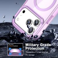 Coque transparente antichoc magnétique sans fil JUNBO pour iPhone 18 17 16 15 Pro Max, protection intégrale antidérapante