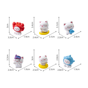 可愛い猫のフィギュア セット PVC製 ミニチュア 飾り付け ケーキトッパー ブラインドボックス ギフト 雑貨 - Product Image 6