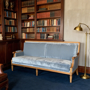 Hiện đại màu xanh nhung Ghế sofa đơn thiết kế mới đồ nội thất phòng khách nhà hàng chất lượng vải - Product Image 4