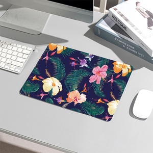 Custom Hot Print Flower Patterned Mouse Pad Rectangle Texture Custom Cute Mousepad Design Rubber Mouse Mat with Washable Cloth - Product Image 1