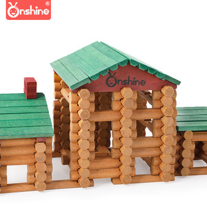 Bloques de construcción de madera Onshine Lincoln House, 100-200 piezas, juguete educativo para niños - Product Image 3
