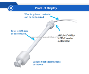 水位传感器DC110V <span class=keywords><strong>3</strong></span>线磁性浮子液位开关长度250毫米PP水位控制开关 - Product Image 4