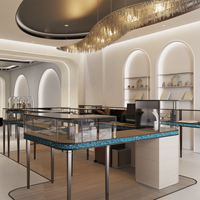 Solution complète pour bijouterie : Vitrine de luxe personnalisée avec éclairage LED et design intérieur de magasin éco-responsable