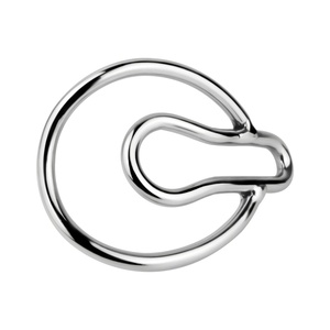 New Style Cock Clip Men's Sex Toys Chastity Device with Water Drop Shape Sliver Metal <b>Dildo</b> Chastity Clip for Male Bondage - Product Image 4