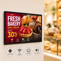 Afficheur numérique intelligent Android Wifi 32 pouces avec lecteur multimédia et CMS intégré 4G pour la publicité dans les centres commerciaux