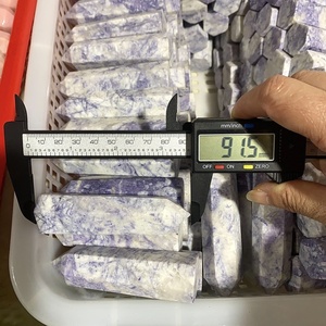 Torre di Cristallo Naturale in Howlite Viola Intagliata, Pietra Curativa per Decorazione Casa <span class=keywords><strong>e</strong></span> Regalo - Product Image 5