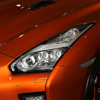YEA AUTO Cache-phare de voiture, verre de phare, abat-jour, lentille pour Nissan GTR GT-R, cache-lentille de phare, 2009 - 2017, phares