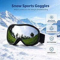 Masque de ski Lamicall 3X anti-buée en TPU - Protection UV 100% Taille unique Modèle HX-043 OTG Cadeaux pour le ski et le snowboard Hommes