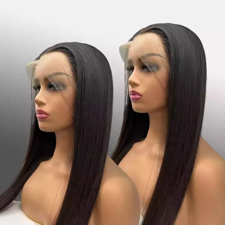 Transparent Hd Full Lace Human Hair Wig Cuticle Aligned Straight Wig,30 40 Inch Brazilian Hair 100% Virgin Human Hair Wig