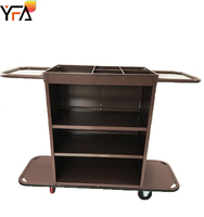 Chariot de nettoyage de haute qualité pour hôtel, chariot de nettoyage pour le personnel de ménage, chariot de nettoyage pour les fournitures d'hôtel, chariot à linge