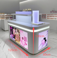 Étagères à parfums en bois, mobilier de magasin de cosmétiques, vitrine d'exposition, présentoirs, vitrine LED pour soins de la peau et cosmétiques