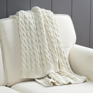 Manta de punto trenzado OEKO-TEX de doble cara con forro Sherpa, venta al por mayor directa de fábrica, fabricante de mantas de punto trenzado para sofá - Product Image 4