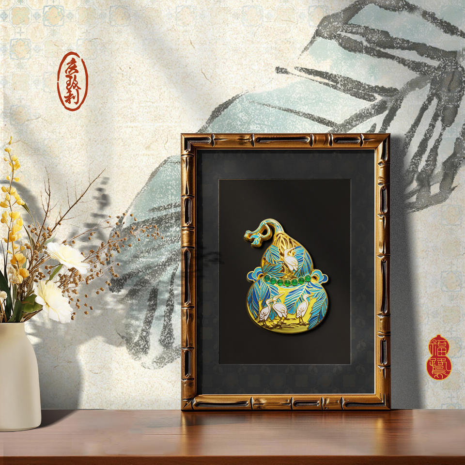 Hand - Painted Chinese Ink - Wash Painting of Gourd on Metal Fridge ...