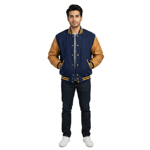 2025 Customize Fashion Varsity Bomber <b>Coat</b> Custom Designers Sleeve Baseball Letterman Varsity Jacket for Men Jacket for Men - Product Image 1