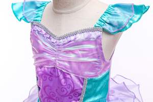 Bambini Halloween Birthday Party Outfit abbigliamento TV movie Costume Kids Girl Little Mermaid Princess Fancy Dress Up - Product Image 3