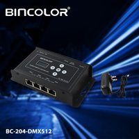 Controlador Artnet de Tubo Led DMX RGB, Controlador Artnet DMX de 4 Puertos, Tarjeta SD, Programable, DMX