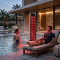 Panneau de luminothérapie rouge pour sauna, sur pied, corps entier, 768 LED haute puissance, 410W, en alliage d'aluminium, multicolore, prise US, soulagement de la douleur