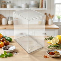 Boîte d'emballage en plastique PET transparent avec fermeture automatique, fabriquée avec des matériaux recyclés, personnalisable pour cadeaux et artisanat, vente en gros
