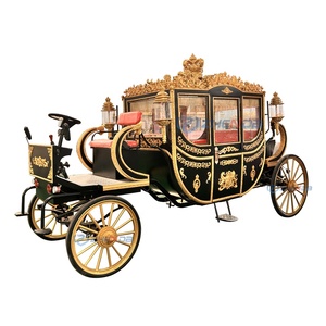 Calèche royale dorée pour mariage, calèche royale dorée à vendre, calèches de mariage - Product Image 2