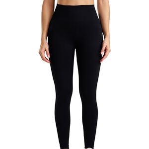 <span class=keywords><strong>Leggings</strong></span> da Yoga con motivo solido <span class=keywords><strong>eco-friendly</strong></span> taglie forti pantaloni senza cuciture antiurto per escursioni e sollevamento pesi - Product Image 6