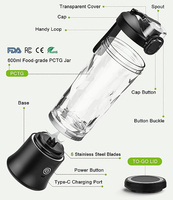 Multifunctionele persoonlijke USB oplaadbare handmixer, fruitmolen, sapcentrifuge, blender met 4000mAh batterij voor buiten en huishoudelijk gebruik