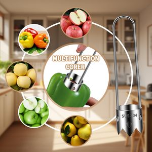 多機能フルーツ・野菜芯抜き器 ステンレス製フルーツ・リンゴ芯抜き器 キッチンガジェット用 - Product Image 4