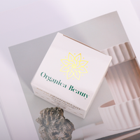 Boîte à sérum personnalisable pour petites entreprises avec carton durable et ruban pour crème visage et huile pour le visage, fermeture à rabat et fond automatique