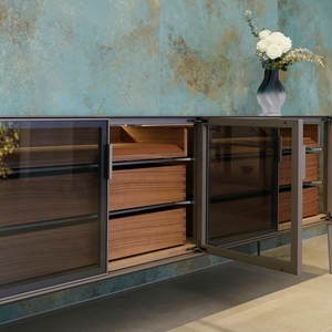 Vitrina y Exhibidor de Vidrio de Lujo con Bandeja para Joyas - Muebles Modernos para Sala de Estar, Dormitorio, Apartamento y Supermercado - Product Image 6