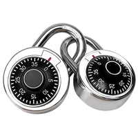 Cadenas à combinaison à cadran rond en alliage de zinc, serrure à disque rotatif à code réinitialisable, verrou de sécurité pour casier de gym, armoire, école