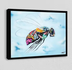 Libelle Insekt Graffiti Street Pop Wand kunst Bilder und Poster für Wohnkultur Caudros Wohnzimmer Dekoration Leinwand Malerei