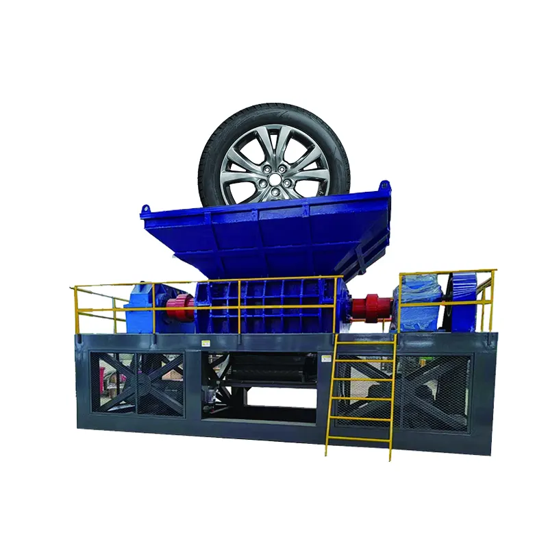Triturador automático de resíduos de pneus milagroso, triturador de pneus de carro, triturador de pneus usado para venda