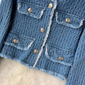 Boutique autunno nuova giacca alla moda in Denim corto <span class=keywords><strong>con</strong></span> <span class=keywords><strong>frange</strong></span> e Modulare mezza <span class=keywords><strong>gonna</strong></span> da donna - Product Image 2