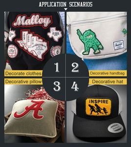 OEM transfert de chaleur de haute qualité lettre brodée personnalisée thermocollante sweat à capuche brodé Varsity Vintage <span class=keywords><strong>Patch</strong></span> pour le bricolage - Product Image 6