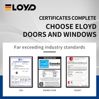 Ventanas Modernas Insonorizadas de Aluminio con Elevación Bidireccional, Ventanas Corredizas Verticales de Doble Acristalamiento para Patio de Villa