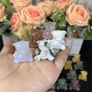 <span class=keywords><strong>3</strong></span> ס מ קריסטל מעורב אבן ריפוי טבעי אבן ורד קוורץ מובס אגל דוב עם מתנה - Product Image 3