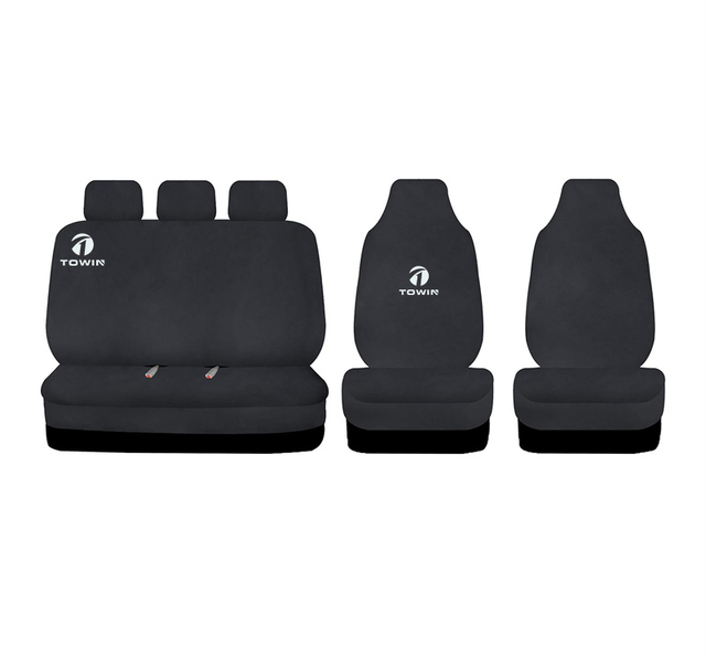 Wholesale Black Universal Full-Set Car Seat Cover Polyester Breathable Seat Cover for Car Interor Accessories