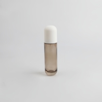 Ensemble d'emballages cosmétiques en verre sérigraphié mat givré 40ml 60ml 100ml 120ml avec pompe à lotion et couvercle ovale pour crème visage et gouttes pour les yeux