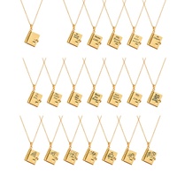 Collier pendentif livre ouvrable en acier inoxydable plaqué or 18 carats avec message gravé, bijou médaillon, cadeau personnalisé