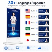Quiosco Interactivo con IA para Bibliotecas Públicas, Reconocimiento de Voz en 30 Idiomas, Guía Inteligente con Pantalla Táctil Capacitiva para Uso en Ascensores