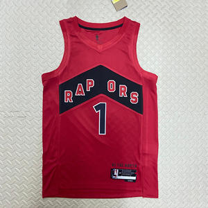 <span class=keywords><strong>Camiseta</strong></span> de <span class=keywords><strong>Baloncesto</strong></span> Personalizable de los Toronto <span class=keywords><strong>Raptors</strong></span>, Talla Americana y Canadiense, Local y Visitante, Transpirable y Absorbente de Sudor, Edición de Verano - Product Image 1