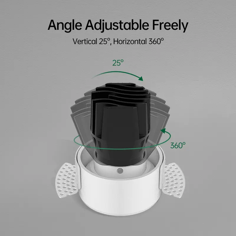 XRZLux per interni Anti-abbagliamento pannocchia LED faretto da soffitto regolabile 10W con faretto a Led per faretto 100-240VAC illuminazione da incasso