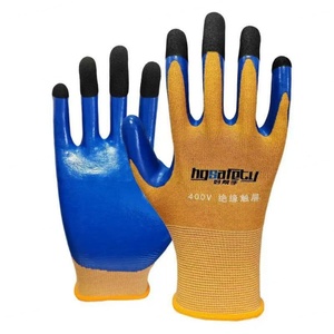 Gants de sécurité industriels personnalisables en gros, directement de l'usine, avec paume micro-plissée antidérapante et résistante à l'huile, double protection - Product Image 2