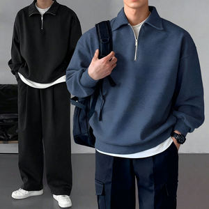 เสื้อสเวตเชิ้ตฮิปฮอปแขนยาวคอซิป คอตตอนเนื้อหนา ระบายอากาศได้ดี สำหรับผู้ชาย ยี่ห้อ Kingsen รุ่น Custom ผ้าเทอร์รี่ เหมาะสำหรับฤดูใบไม้ผลิ - Product Image 1