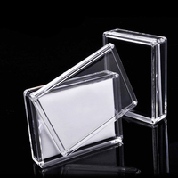 Boîte de rangement magnétique transparente en PS écologique pour bijoux, présentoir de pendentifs, emballage anti-poussière pour pierres brutes, badges CICI PACK X2