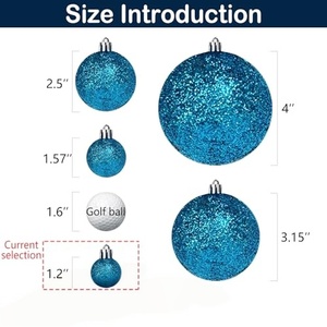 Factory Custom Pattern Logo Christmas Plastic Ball Ornaments <b>Tree</b> Balls Xmas Globes Decoration Set for Wedding Birthday Holiday - Product Image 4