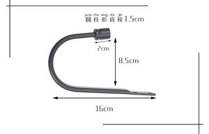 ضمان الرضا ستائر على شكل حرف <span class=keywords><strong>U</strong></span> تحمل الظهر تيباك سبائك الألومنيوم خطافات للاستخدام المنزلي أعمدة الستائر المسارات - Product Image 5