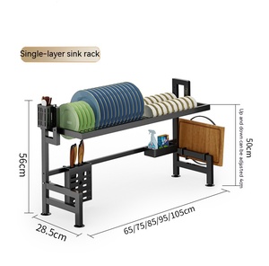 Égouttoir à vaisselle de cuisine en acier inoxydable bon marché Égouttoir à vaisselle à 2 niveaux Égouttoir à couverts égouttoir à vaisselle sur lavabo - Product Image 2