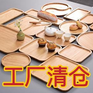 Bandejas de madera al por mayor, pequeñas bandejas japonesas para postres y café, bandejas de almacenamiento para oficina, platos antideslizantes para la cena - Product Image 6